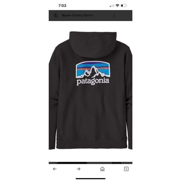 Patagonia Black Logo Uprisal Hoody Medium - Picture 1 of 5